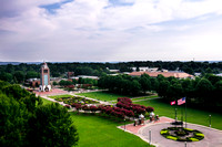 The campus green from above