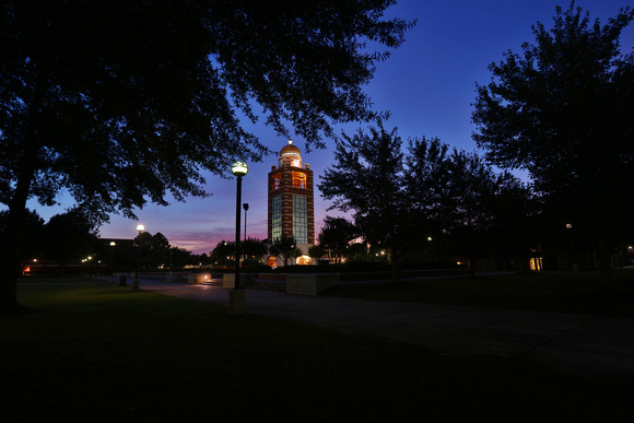 The bell tower on a summer evening